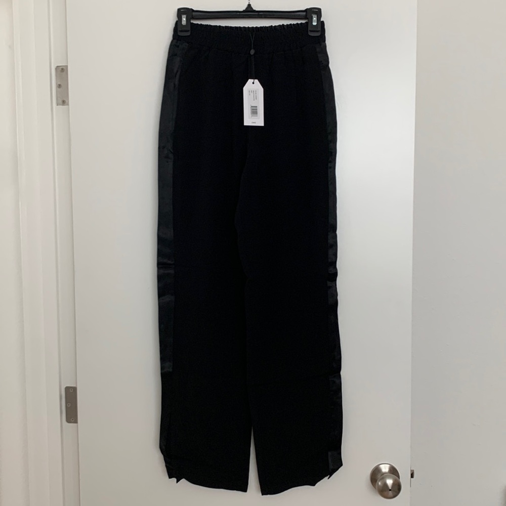 NWT Beaufort Pocket Pants Black Satin Stripe Universal Standard Size 4XS (00-0)